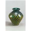 Image 1 : WÜRTTEMBERGISCHE METALLWARENFABRIK Geislingen Vase farbloses Glas. Grüner Innenüberfang diago...