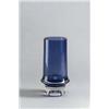 Image 1 : IITTALA GLASWERKE Iittala Timo Sarpaneva Vase farbloses Glas. Innen blau überfangen. Über zyli...