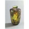 Image 1 : D. CHRISTIAN Meisenthal Vase farbloses Glas. Innen hellgrün außen mehrtonig braun überfangen...