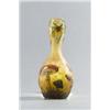 Image 1 : DAUM FRÈRES Nancy Vase Champignons farbloses Glas. Gelbe und orangefarbene Pulvereinschmelzung...