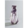 Image 1 : EMILE GALLÉ Nancy Vase farbloses Glas mit milchigem Innen- und violettem Außenüberfang. Geätzt...