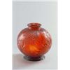 Image 1 : RENE LALIQUE Wingen-sur-Moder Vase Poissons rotes dickwandiges Glas. Kugelform auf zylindrisch...