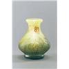 Image 1 : ARNOLD RUB Nizza Vase farbloses Glas. Innen partiell gelbe Pulvereinschmelzung außen im Stand...
