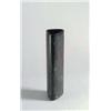 Image 1 : ALFREDO BARBINI Murano Vase dunkelviolett eingefärbtes Glas. Hohe gerade dreiseitige Form pa...