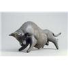 Image 1 : ALFREDO BARBINI Murano Livio Seguso Stier dunkelviolettes Glas Oberfläche in Scavo-Technik. S...