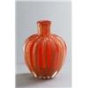 Image 1 : BAROVIER & TOSO Murano Ercole Barovier Vase CORDONATO ORO farbloses Glas. Roter Unterfang mit...