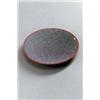 Image 1 : ERCOLE MORETTI Teller graues rotes weißes und farbloses Glas. Rot-weiße Murrinen auf grauem G...