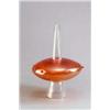 Image 1 : ERMANNO NASON Gino Krayer Vasenobjekt Volante farbloses irisierendes Glas. Mittiger Korpus rot...