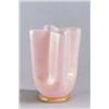 Image 1 : SEGUSO VETRI D'ARTE Murano Archimede Seguso Vase Opalino farbloses Glas. Gefäßkorpus rosa gesp...