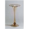 Image 1 : VENINI & C. Murano Vittorio Zecchin Vase bernsteinfarbenes Glas. Über flachem tellerförmigem...