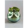 Image 1 : JOHANN LÖTZ WITWE Klostermühle Vase farbloses Glas. Grün überfangen irisierende Deckschicht m...