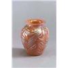 Image 1 : JOHANN LÖTZ WITWE Klostermühle Vase farbloses Glas. Lachsrosafarbener Überfang mit reliefierte...