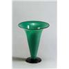 Image 1 : JOHANN LÖTZ WITWE Klostermühle Vase farbloses Glas. Innen grün überfangen Mündungsrand und Fu...