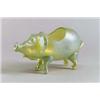 Image 1 : JOHANN LÖTZ WITWE Klostermühle Schwein hellgrünes Glas. Irisierendes Phänomen-Gre-Dekor. Stehe...