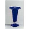 Image 1 : JOHANN LÖTZ WITWE Klostermühle Michael Powolny Vase Saphir glatt blaues und farbloses Glas. Üb...
