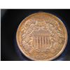 Image 2 : 1865 TWO CENT PIECE - CIVIL WAR ERA TONING RED BROWN