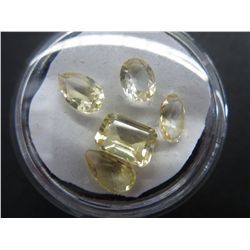 Yellow citrine cut gemstone