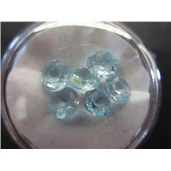 Blue topaz cut gemstones
