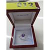 Image 2 : Amethyst gemstone ring set with 2 shoulder diamond