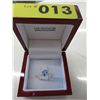 Image 2 : Blue topaz one carat ring set with 8 diamonds