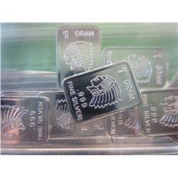 Ten .999 solid silver Indian Head bars