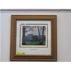 Framed artwork. "Mount Bourgeau"