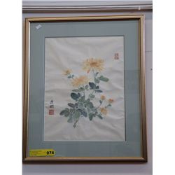 Block print on rice paper