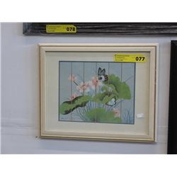 Framed Oriental print by Johnny Lung