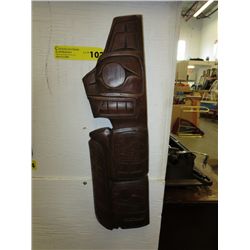Carved Native wall plaque