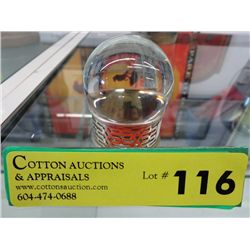 Silver stand & crystal ball