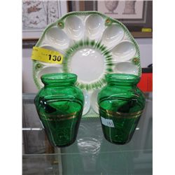 3 pieces of vintage glass