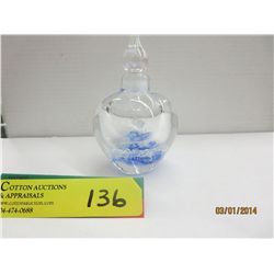 Blown glass perfume bottle with stopper