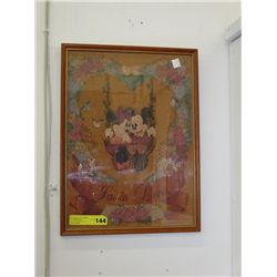 Framed Mickey & Minnie Disney print