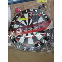 Win Max dart board and darts