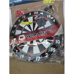 Win Max dart board and darts
