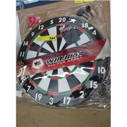 Win Max dart board and darts