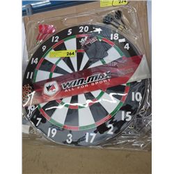 Win Max dart board and darts