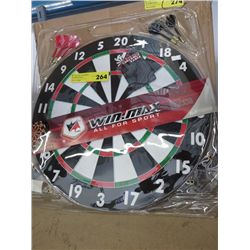 Win Max dart board and darts