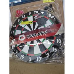 Win Max dart board and darts