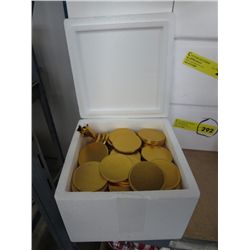 Case of gold foil wrapped chocolates