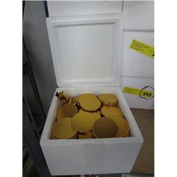 Case of gold foil wrapped chocolates