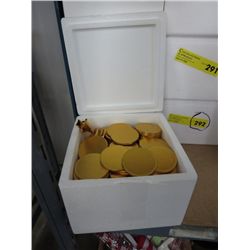 Case of gold foil wrapped chocolates