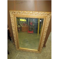 Wood framed mirror