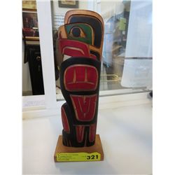 Hand carved native statue