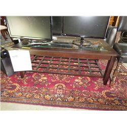 Glass top coffee table