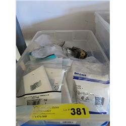Box of white switch plate covers
