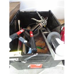 Tote containing hand tools