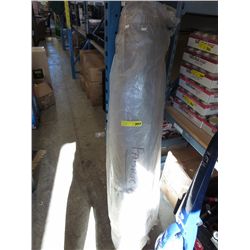 Large roll of blue and white stretch fabric