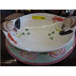 2 large pieces of Italian ceramic