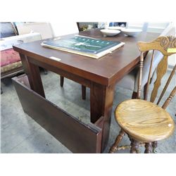Wood table with leaf 42" x 64"